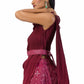 PINK to WINE One-Shoulder top with Skirt.