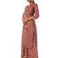 Mauve Semi-Silk Kurta with Hand Embroidery, Matching Palazzo Pants, and Dupatta