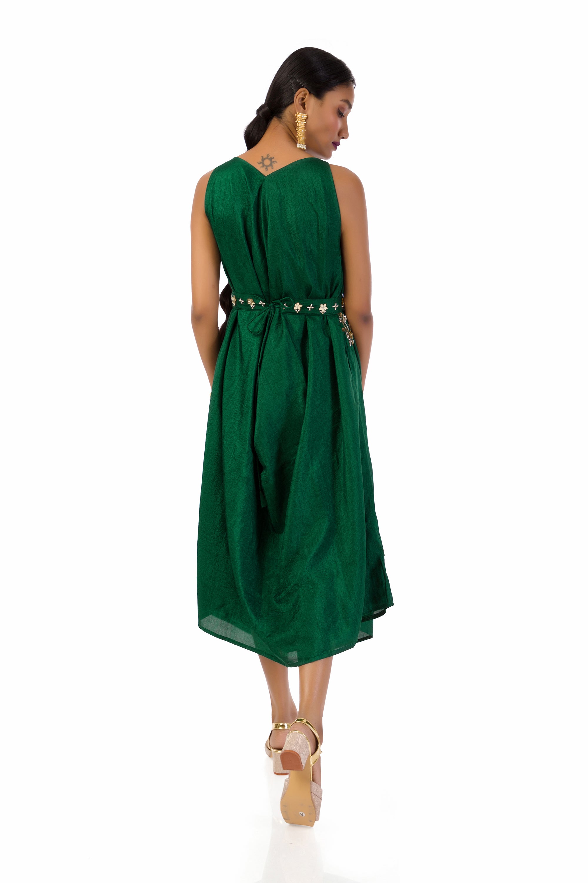 Buy Cherry Jerry Flutter Sleeves Ruffled Organza Shimmer Fit And Flare Dress  Green for Girls (8-9Years) Online in India, Shop at FirstCry.com - 14229946